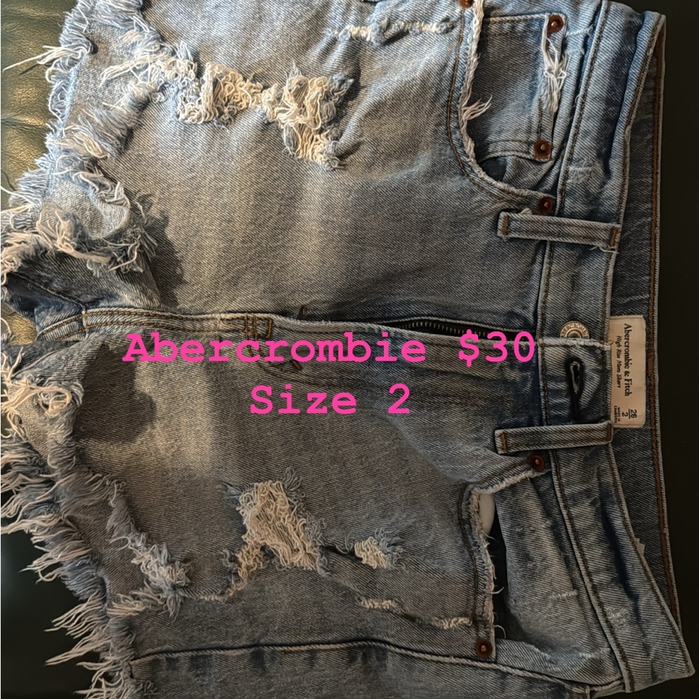 Abercrombie & Fitch Women's Blue Denim Shorts